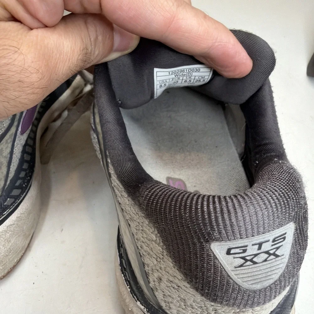 Brooks Adrenaline GTS 20 Gray Pink Running Shoes Women's Size 8.5 Medium